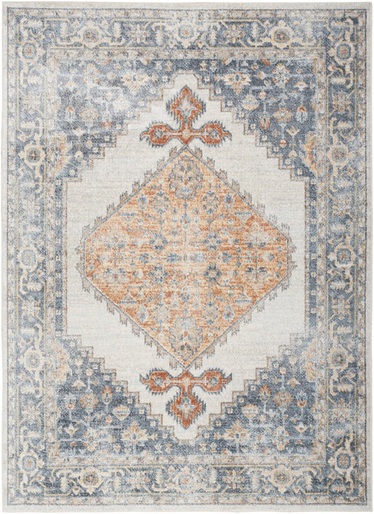 Nourison Astra Grey & Gold Pet Friendly Machine Washable Rug - Main