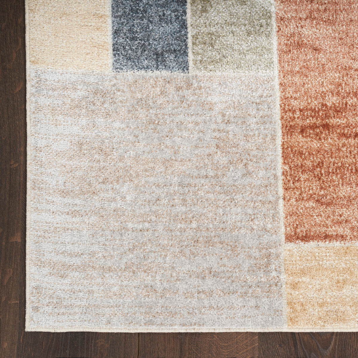 Nourison Astra Multicolor Pet Friendly Machine Washable Rug - Corner