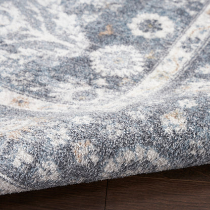 Nourison Astra Dark Blue Pet Friendly Machine Washable Rug - Texture