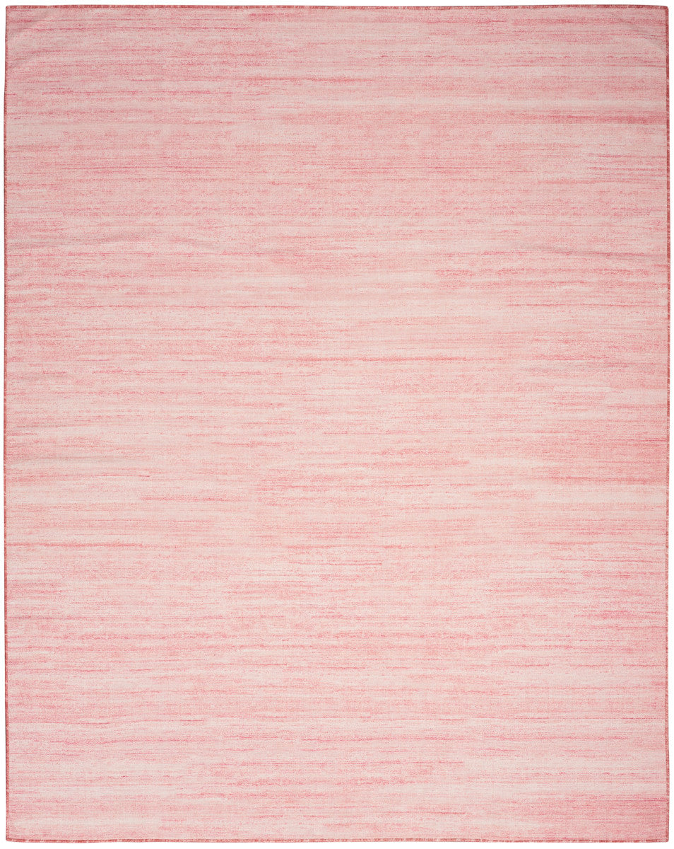Nourison Essentials Loom Woven Pink Machine Washable Rug - 9'2" x 12'