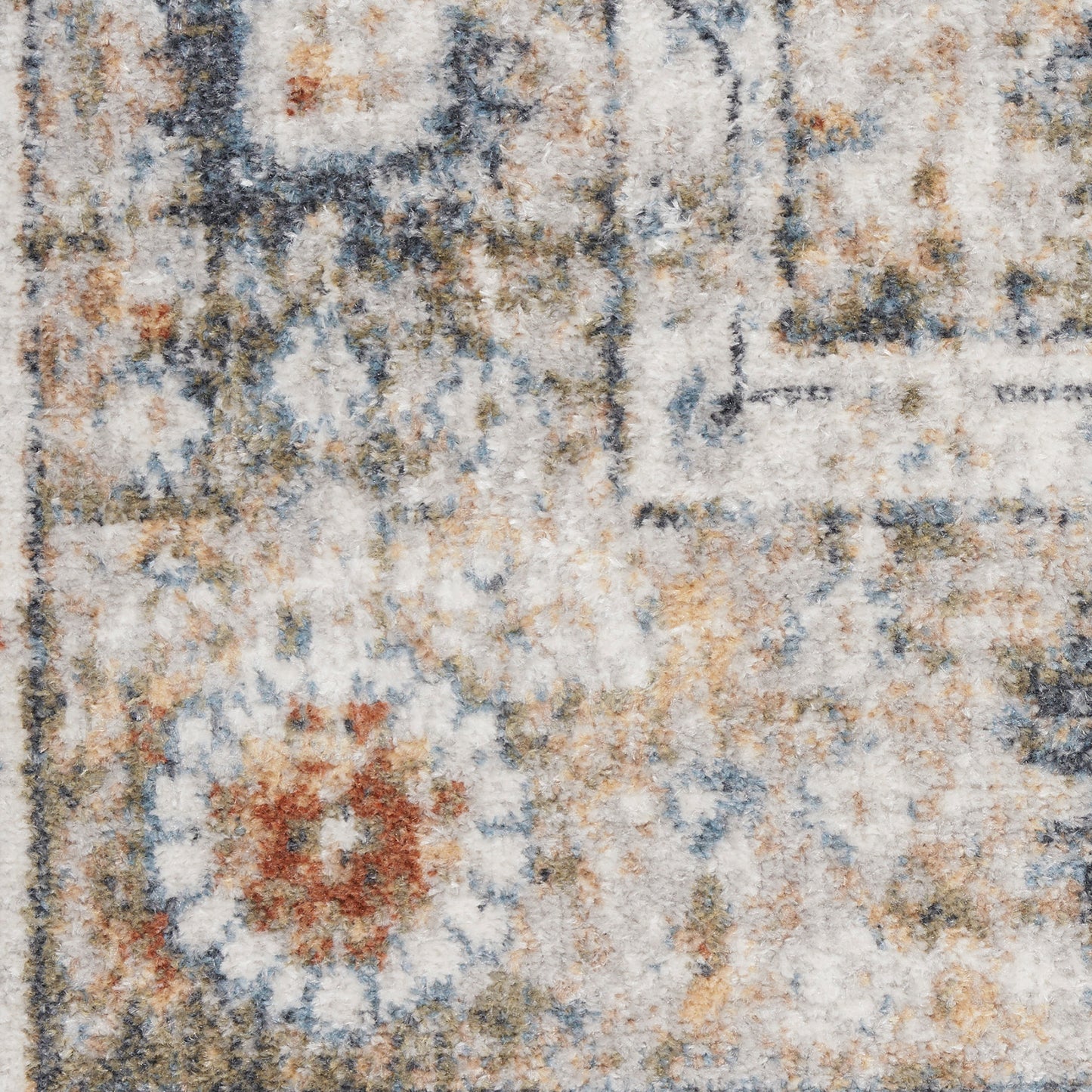 Nourison Astra Gold & Grey Pet Friendly Machine Washable Rug - Swatch