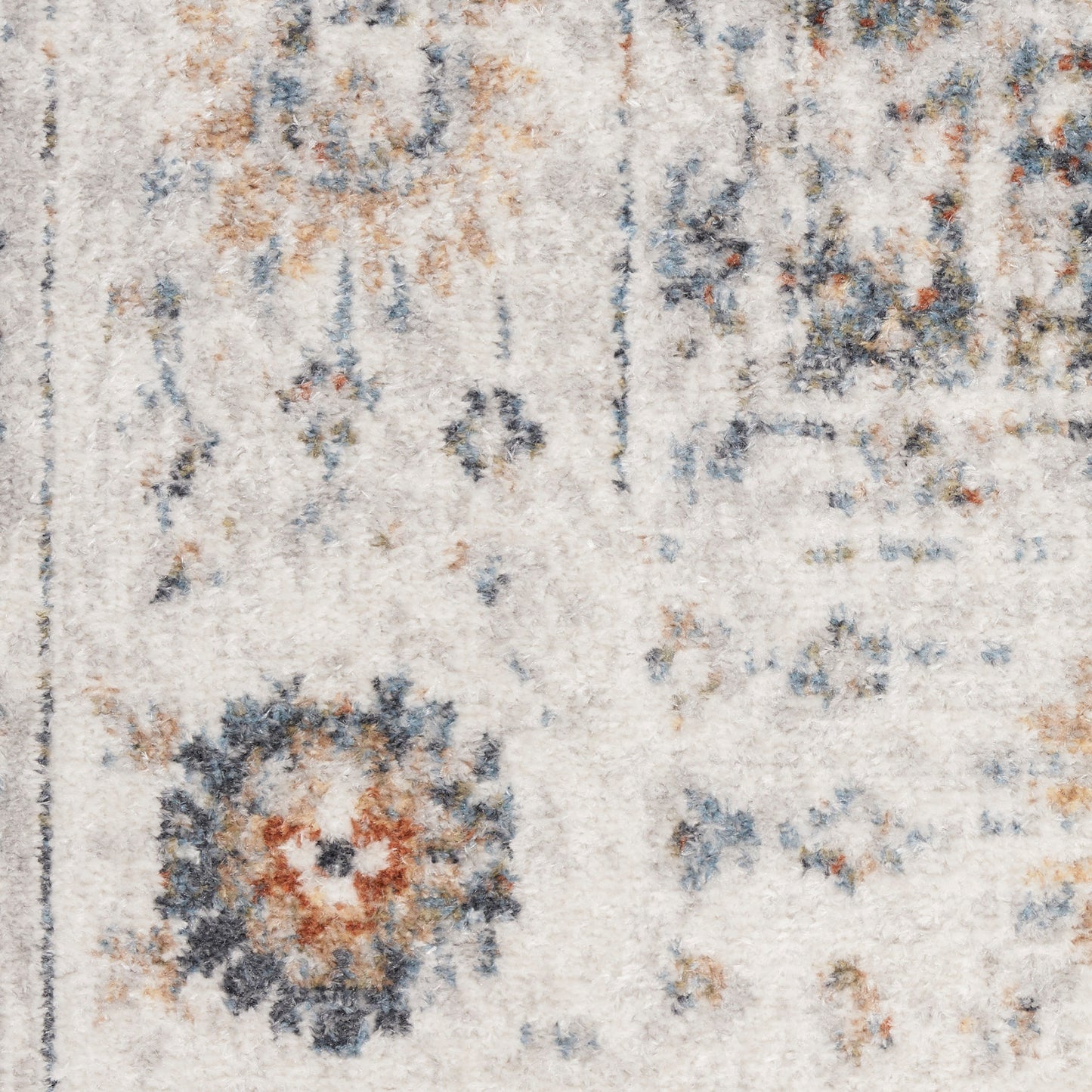 Nourison Astra Ivory & Multicolor Pet Friendly Machine Washable Rug - Swatch