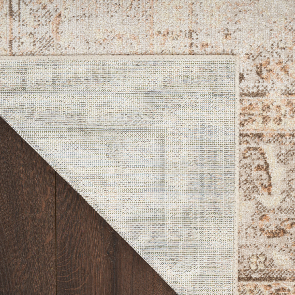 Nourison Astra Beige Pet Friendly Machine Washable Rug - Corner