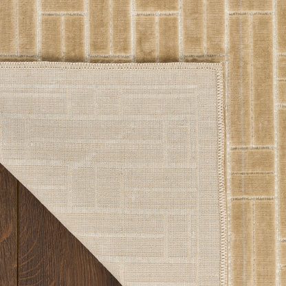 Nourison Charm Beige & Ivory Pet Friendly Machine Washable Rug - Corner