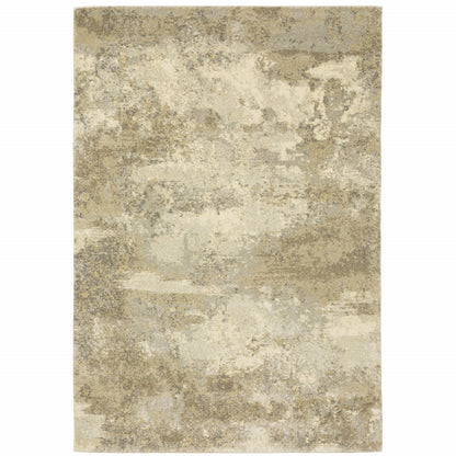 10 x 13 Beige & Gold Power Loom Rug