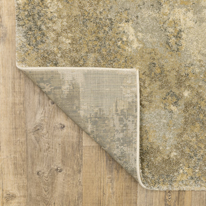 10 x 13 Beige & Gold Power Loom Rug