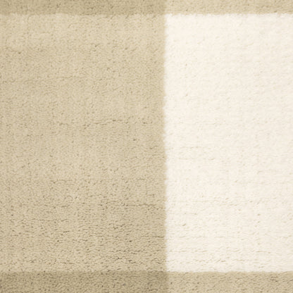 10 x 13 Beige & Ivory Geometric Power Loom Stain Resistant Rug