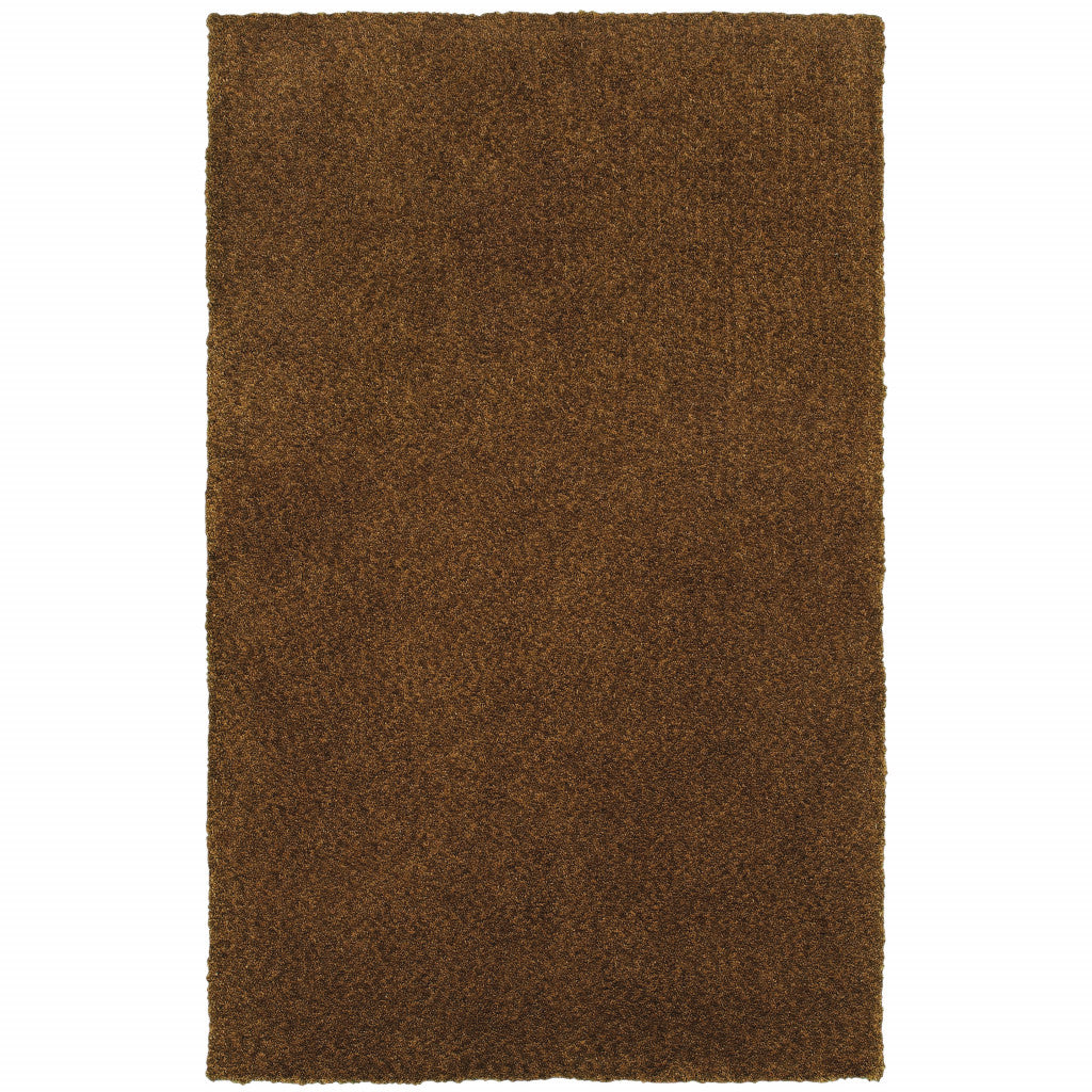 10 x 13 Brown Shag Tufted Handmade Stain Resistant Rug