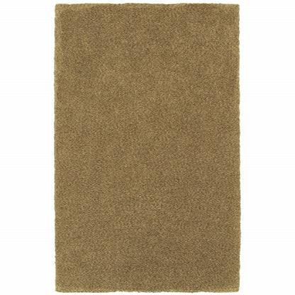 10 x 13 Rich Gold Shag Tufted Handmade Stain Resistant Rug