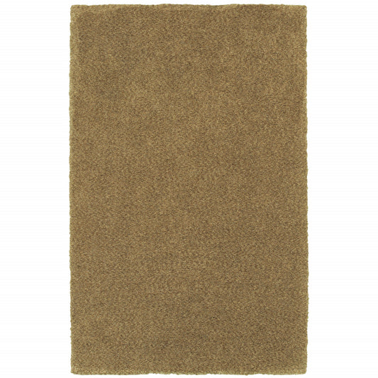 10 x 13 Rich Gold Shag Tufted Handmade Stain Resistant Rug
