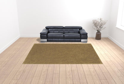 10 x 13 Rich Gold Shag Tufted Handmade Stain Resistant Rug