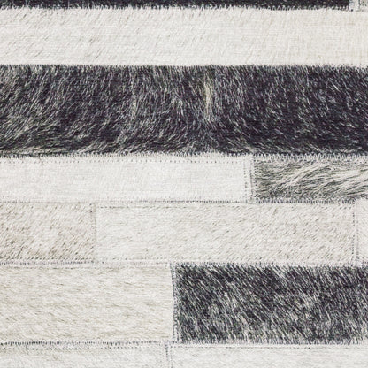 8 x 10 Grey Charcoal & Beige Geometric Power Loom Stain Resistant Rug