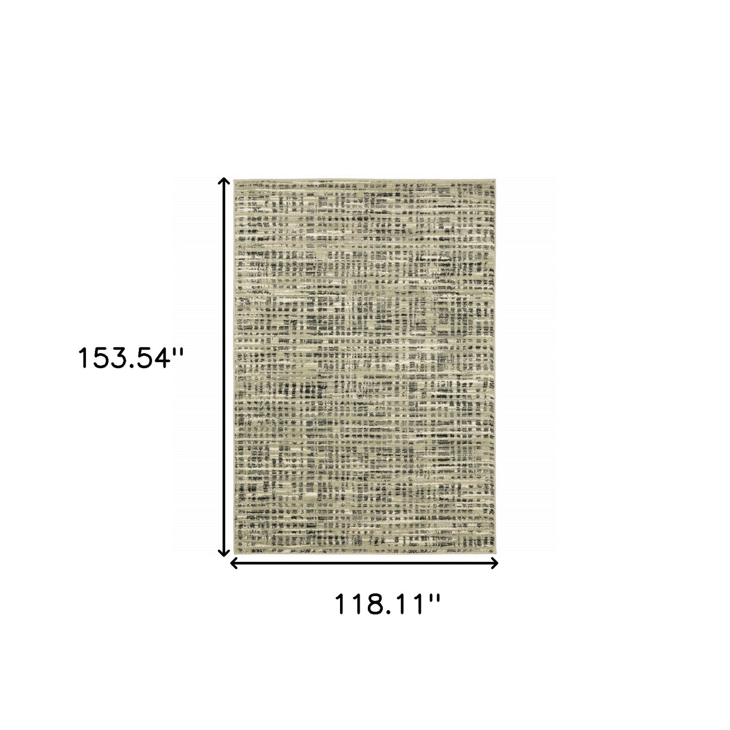 10 x 13 Beige Grey Ivory & Sage Blue Geometric Power Loom Stain Resistant Rug
