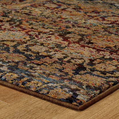 5 x 7 Blue & Ivory Power Loom Rug