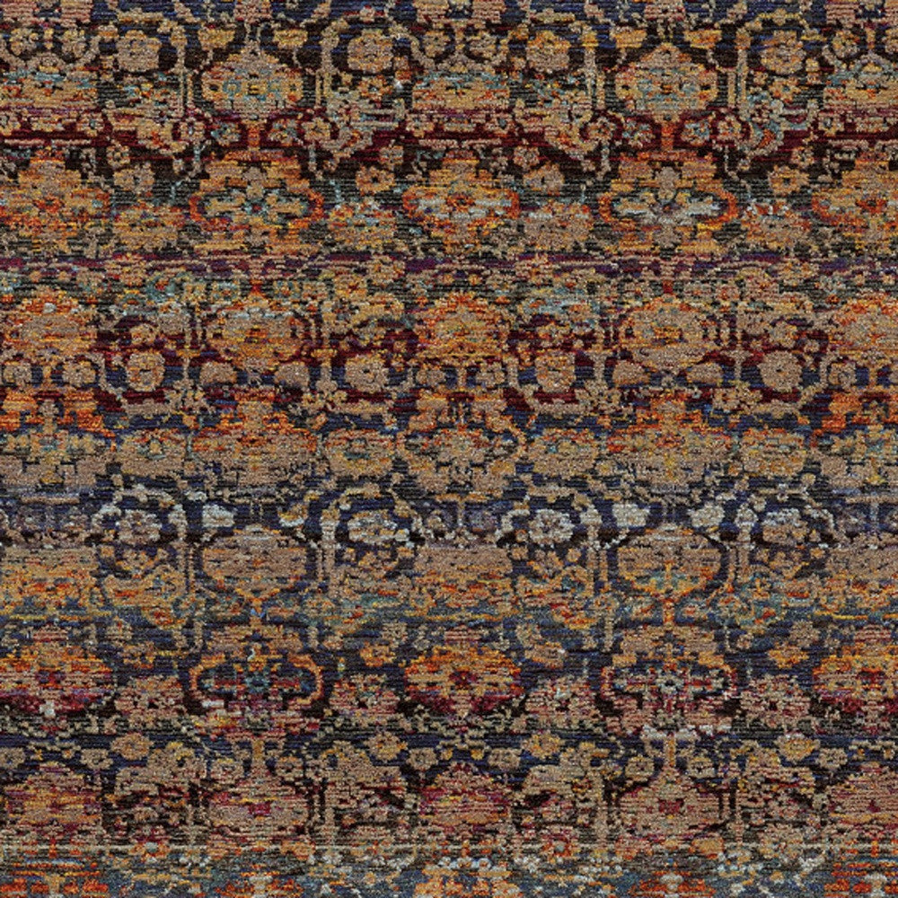 5 x 7 Blue & Ivory Power Loom Rug
