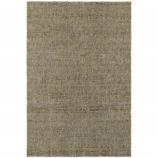 10 x 13 Blue & Silver Geometric Power Loom Rug