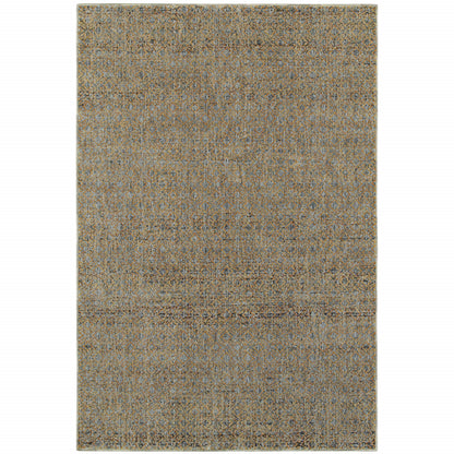 5 x 7 Blue & Silver Geometric Power Loom Rug