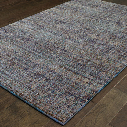 5 x 7 Blue & Ivory Power Loom Rug