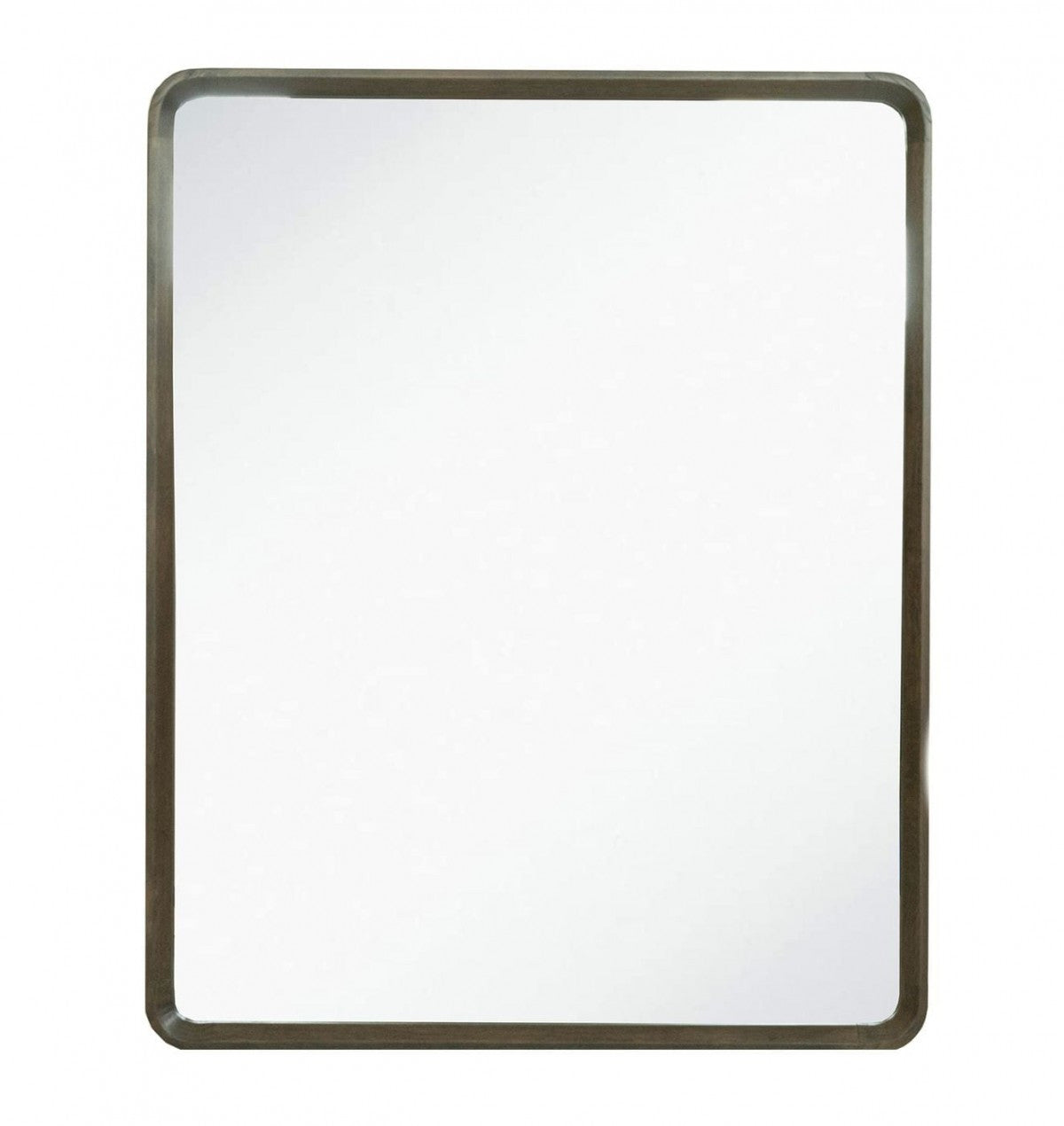 Dark Brown Solid Wood Framed Accent Mirror