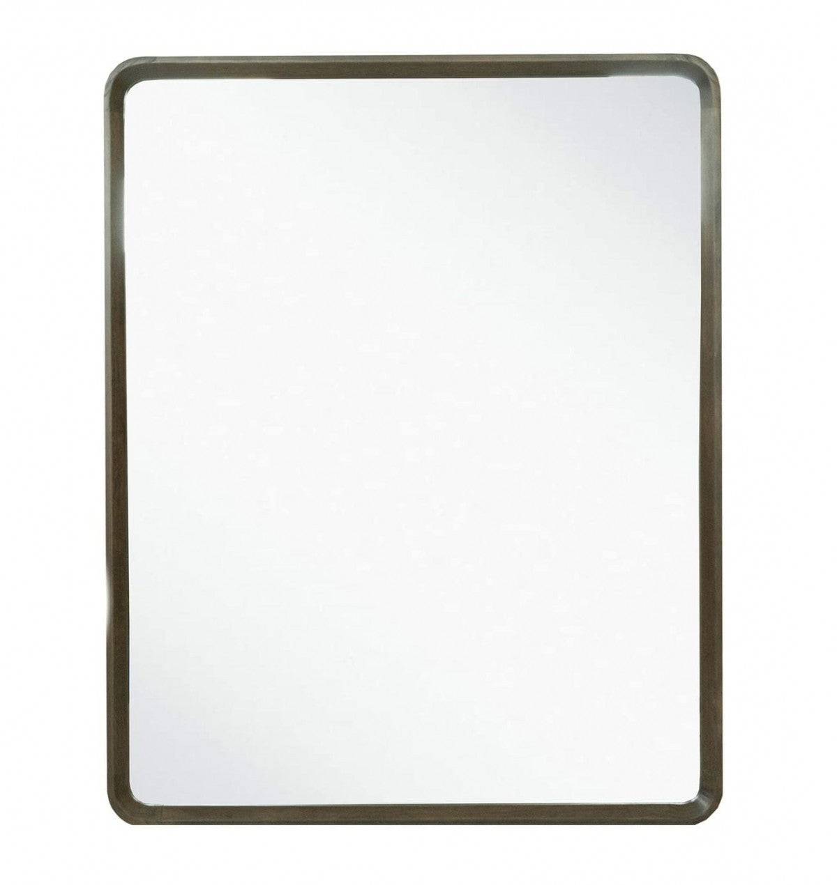 Dark Brown Solid Wood Framed Accent Mirror