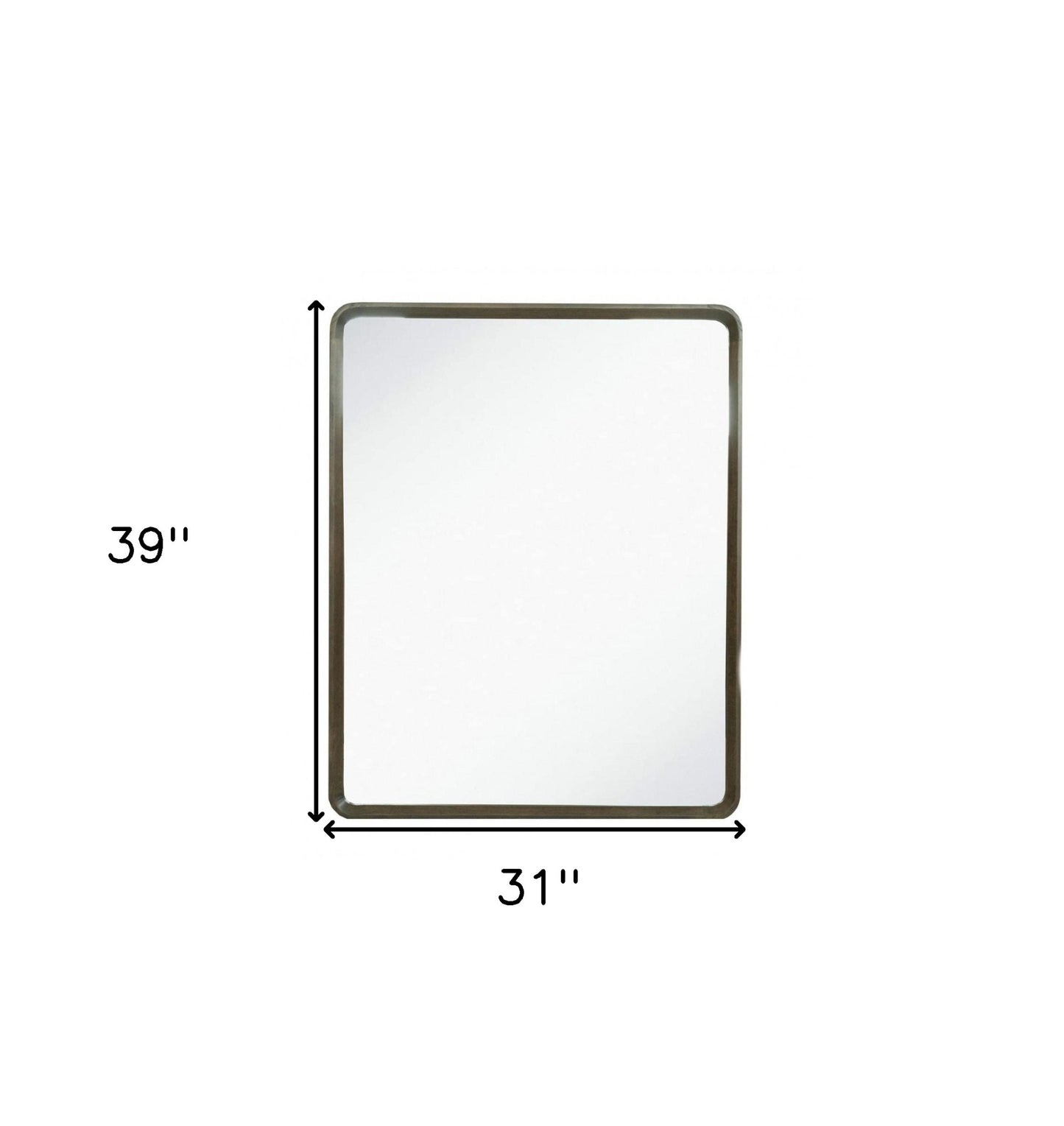 Dark Brown Solid Wood Framed Accent Mirror