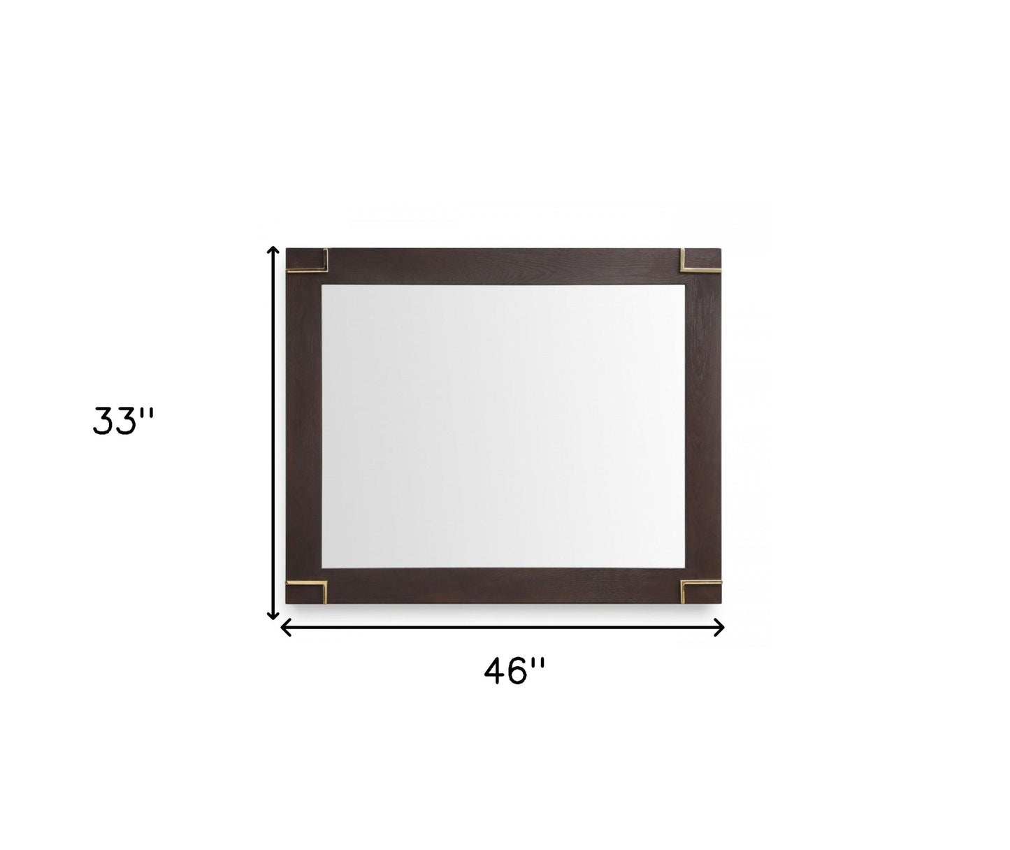 Brown and Gold Wood Framed Accent Mirror