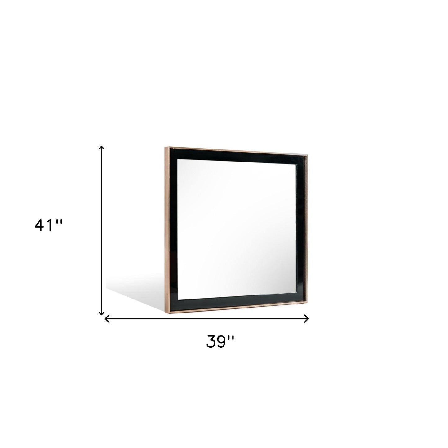 Rose Gold & Black Accent Mirror
