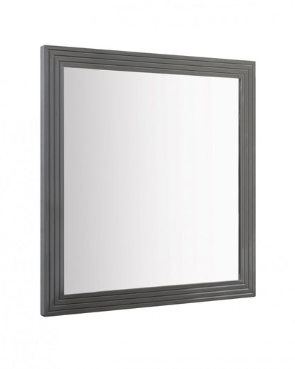 Gray Wood Framed Accent Mirror