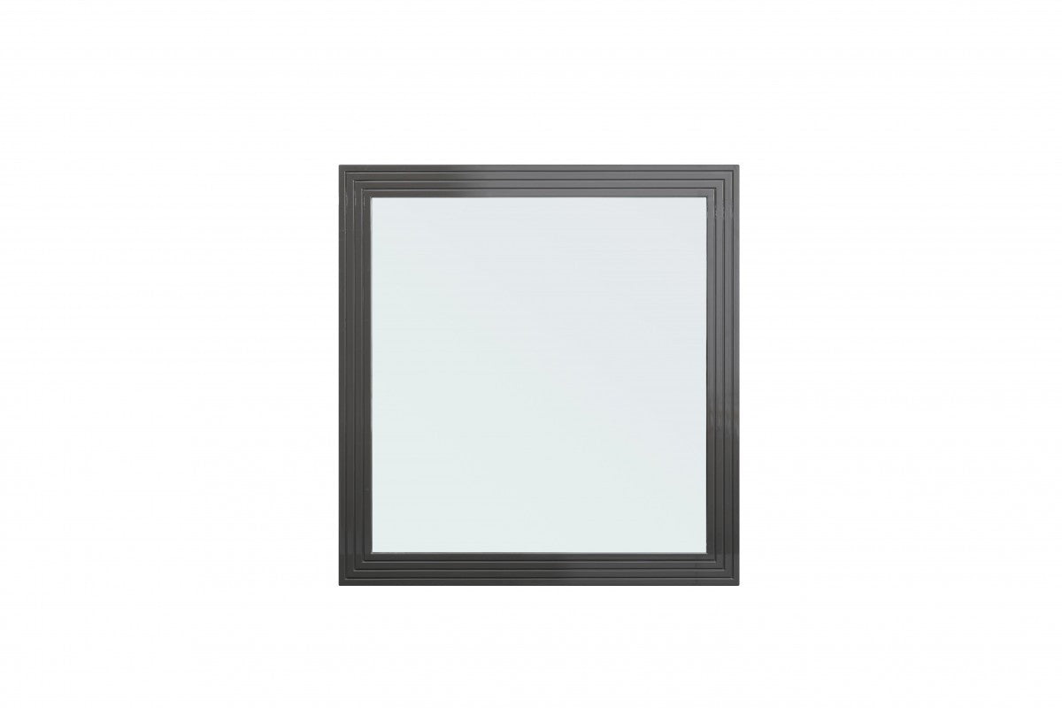 Gray Wood Framed Accent Mirror