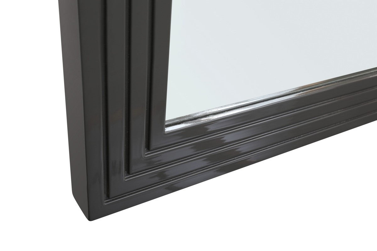 Gray Wood Framed Accent Mirror