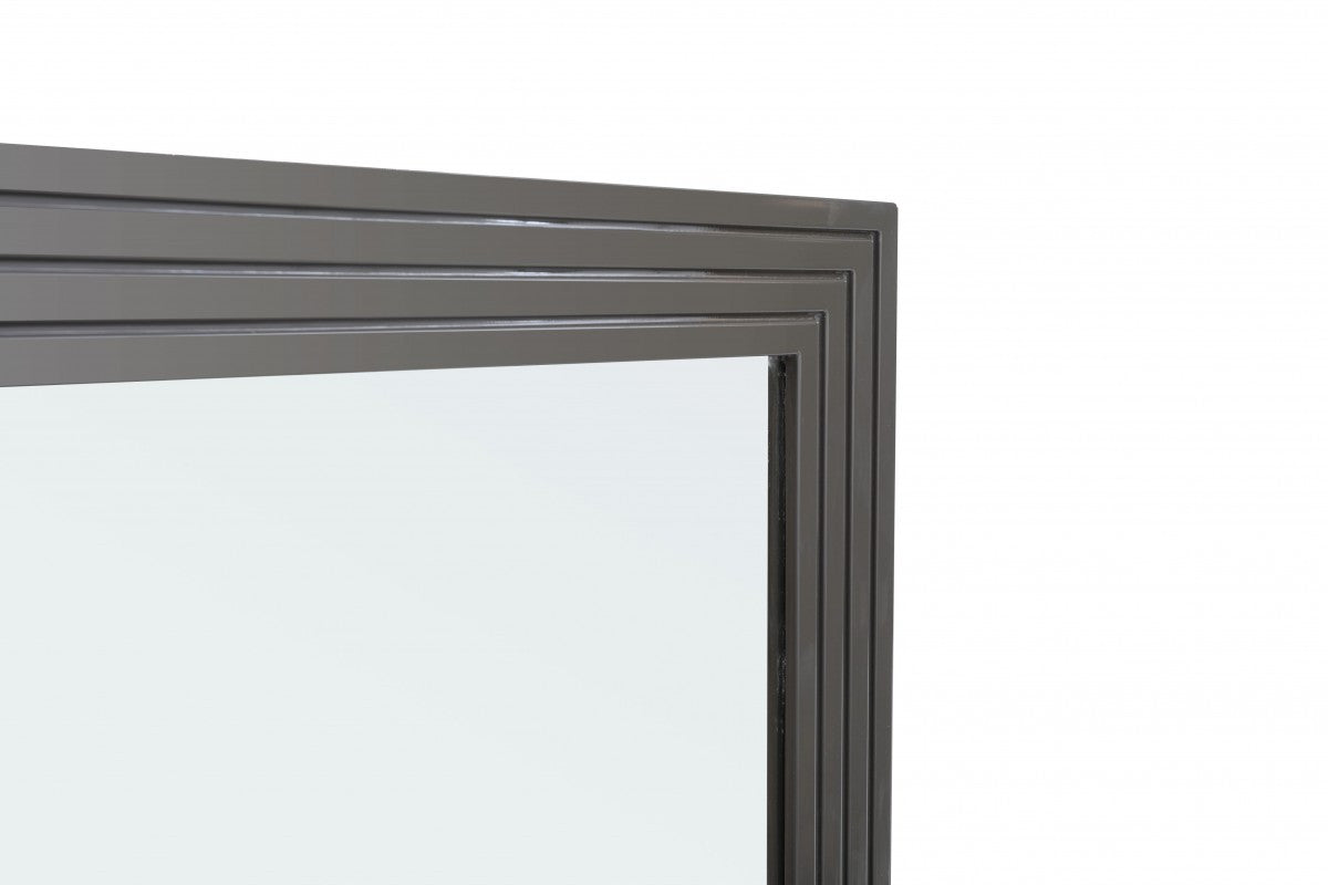 Gray Wood Framed Accent Mirror