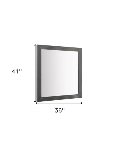 Gray Wood Framed Accent Mirror