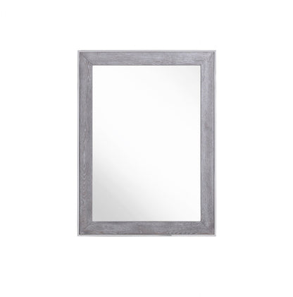 Gray and Silver Accent Mirror
