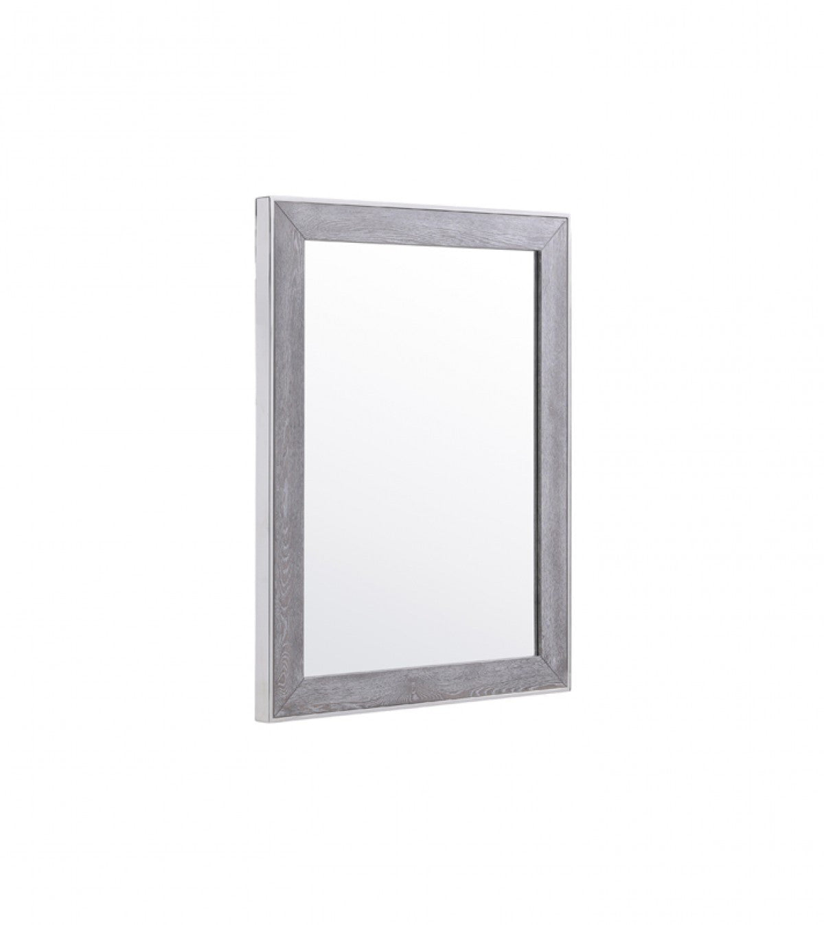 Gray and Silver Accent Mirror