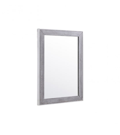 Gray and Silver Accent Mirror