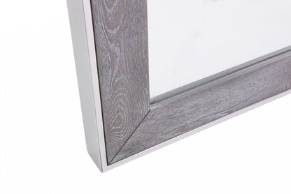 Gray and Silver Accent Mirror