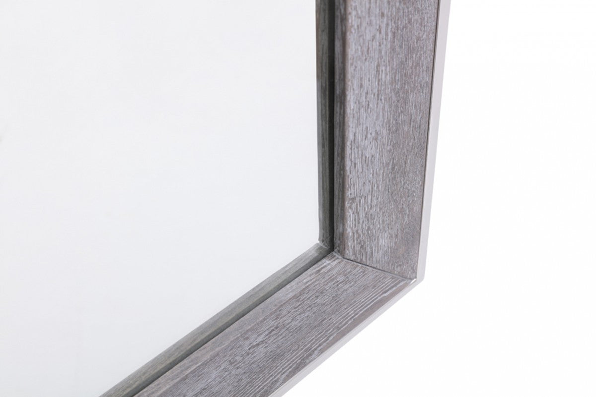 Gray and Silver Accent Mirror