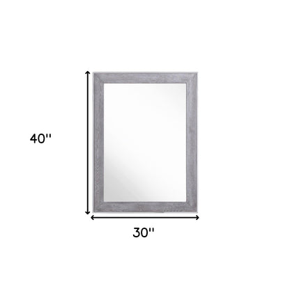 Gray and Silver Accent Mirror