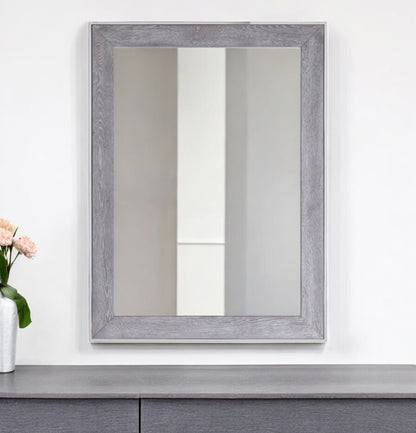 Gray and Silver Accent Mirror
