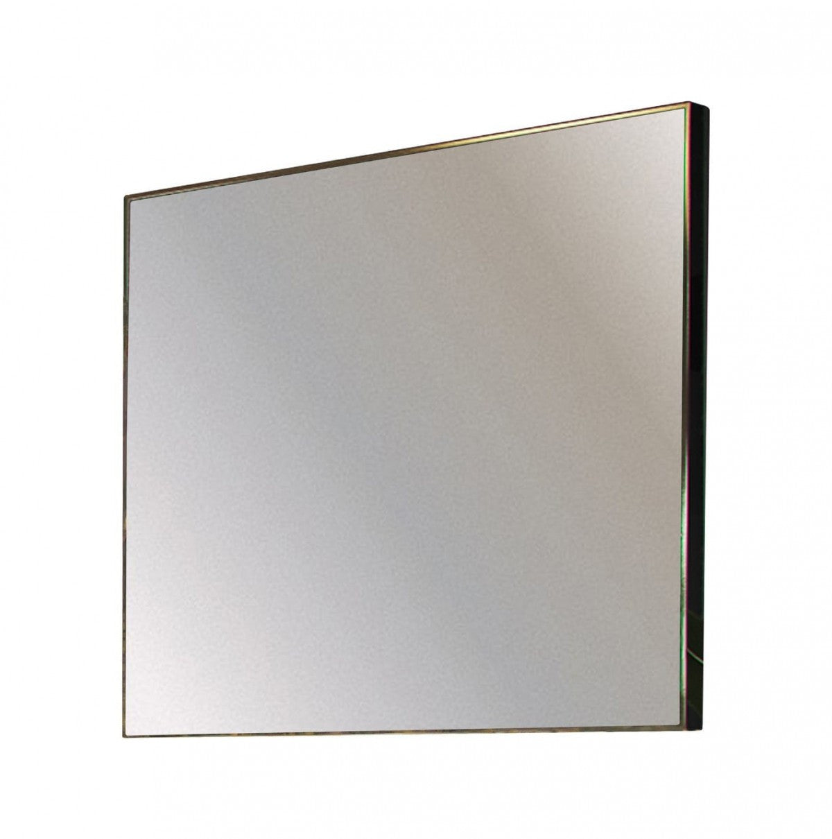 Gray Square Metal Framed Accent Mirror