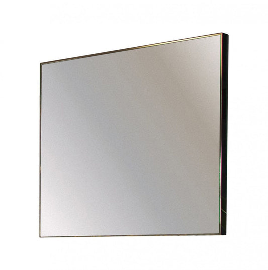 Gray Square Metal Framed Accent Mirror