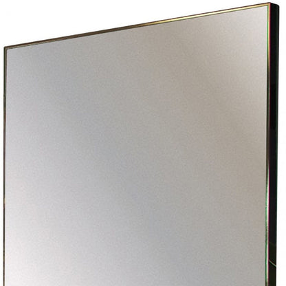 Gray Square Metal Framed Accent Mirror