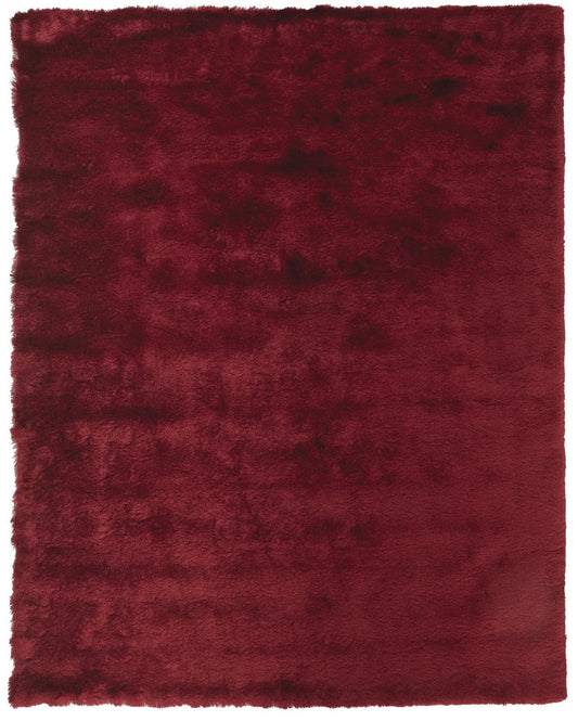 8 x 10 Red & Purple Shag Tufted Handmade Rug