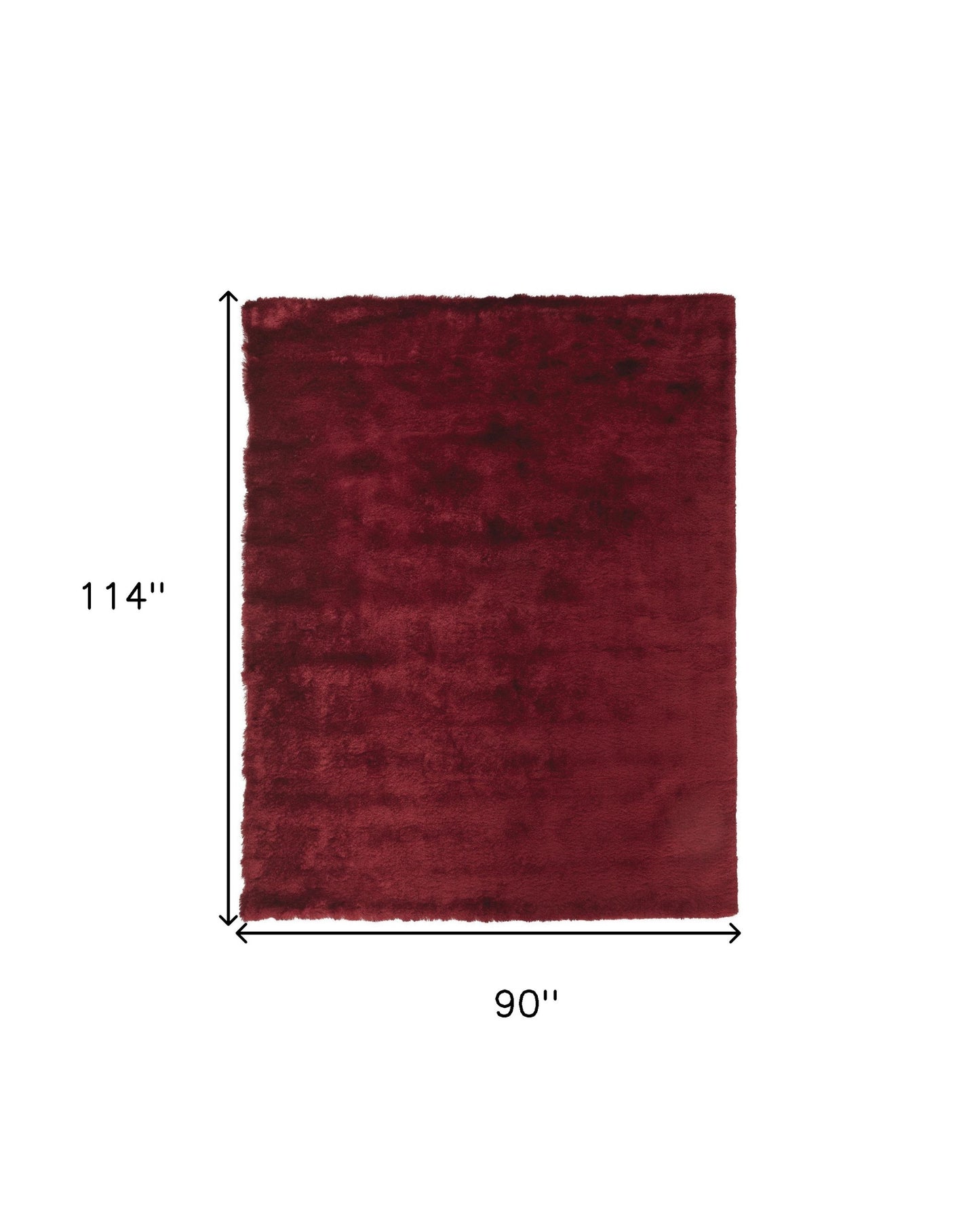 8 x 10 Red & Purple Shag Tufted Handmade Rug