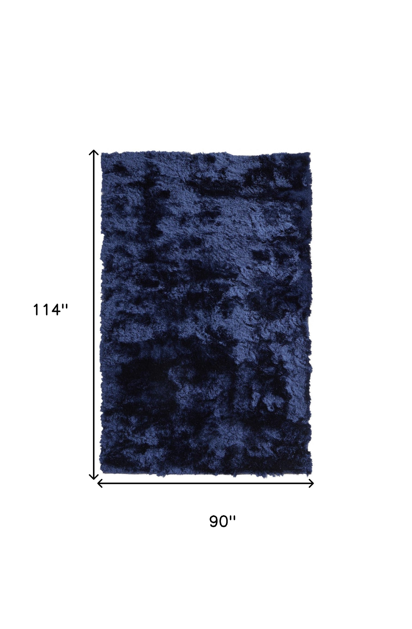 8 x 10 Blue & Black Shag Tufted Handmade Rug