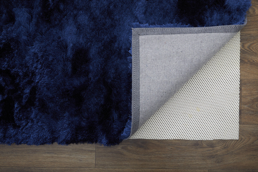 8 x 10 Blue & Black Shag Tufted Handmade Rug
