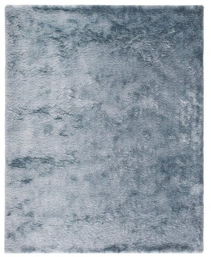 8 x 10 Blue & Silver Shag Tufted Handmade Rug