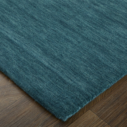 10 x 13 Blue Green Wool Hand Woven Rug