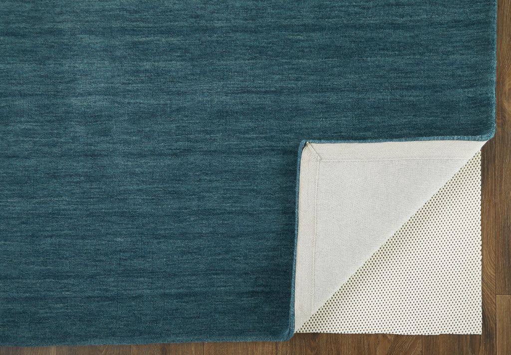 10 x 13 Blue Green Wool Hand Woven Rug