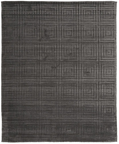 8 x 10 Gray Geometric Hand Woven Rug